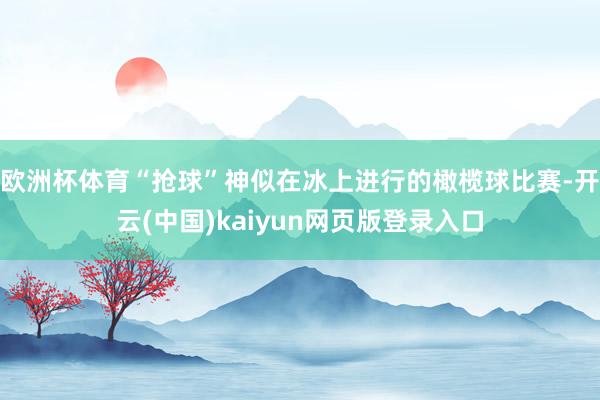 欧洲杯体育“抢球”神似在冰上进行的橄榄球比赛-开云(中国)kaiyun网页版登录入口