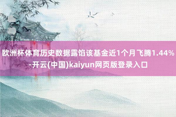 欧洲杯体育历史数据露馅该基金近1个月飞腾1.44%-开云(中国)kaiyun网页版登录入口